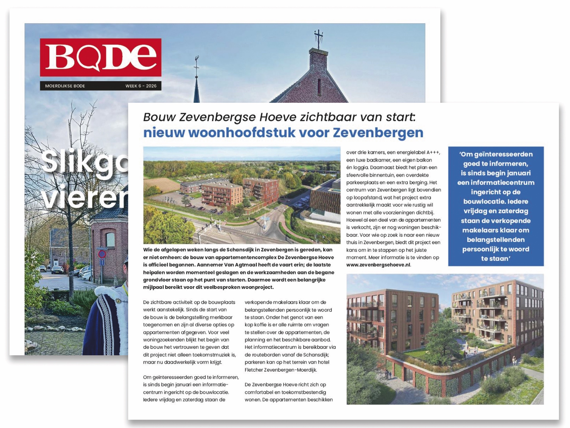 Bouw Zevenbergse Hoeve zichtbaar van start: nieuw woonhoofdstuk voor Zevenbergen